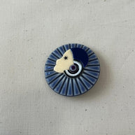 ENGRAVED COLLAR BLUE/WHITE