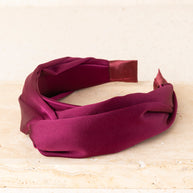 DIADEMA BURDEOS RASO