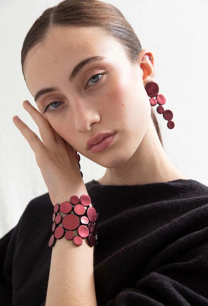 ABSTRACTION BURGUNDY BRACELET