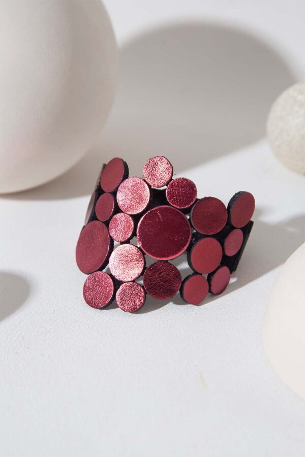 ABSTRACTION BURGUNDY BRACELET