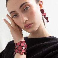 ABSTRACTION BURGUNDY BRACELET