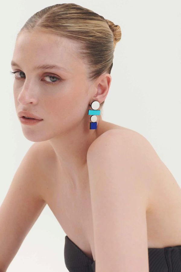 BAUHAUS RAINBOW EARRINGS