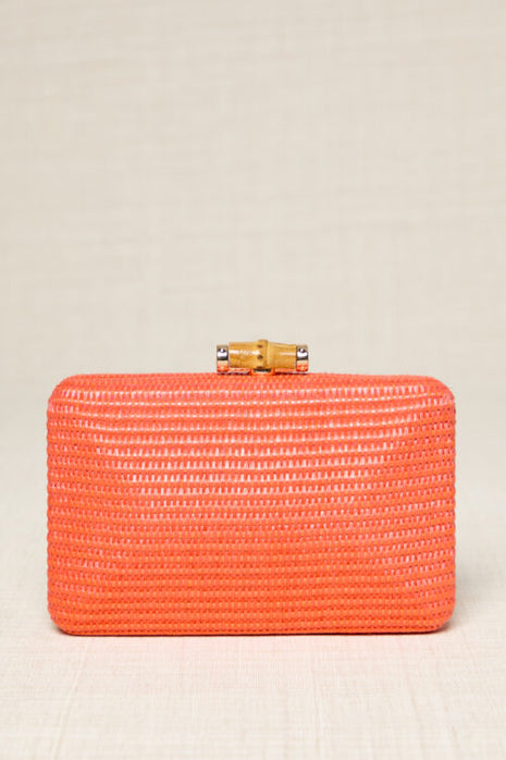 RAFFIA CLUTCH BAMBOO CLASP