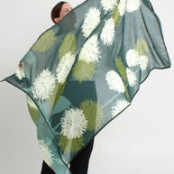 SQUARE SCARF 140x140 AQUA