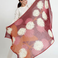 SQUARE SCARF 140x140 AQUA