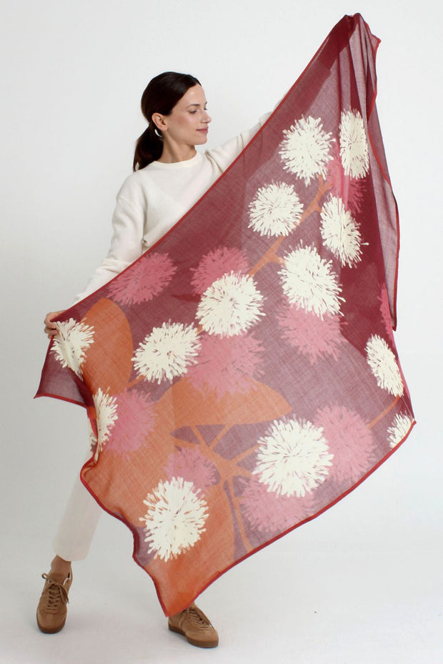 SQUARE SCARF 140x140 AQUA