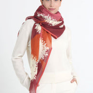 SQUARE SCARF 140x140 AQUA