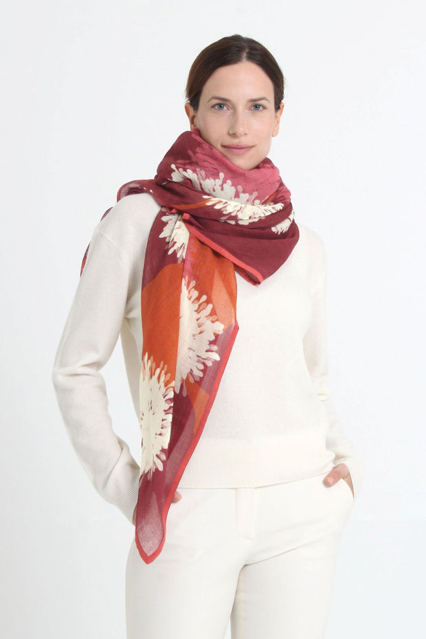 SQUARE SCARF 140x140 AQUA