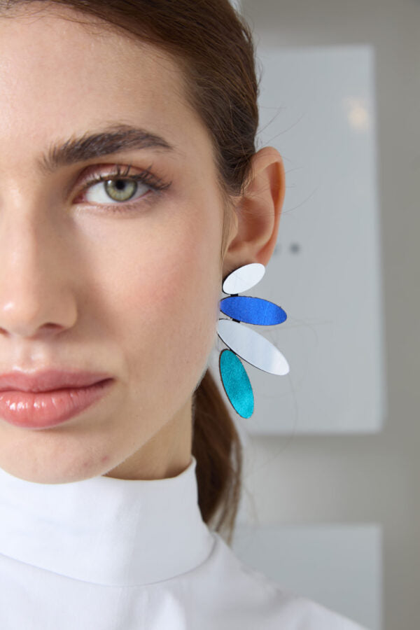 PENDIENTES PETALS LARGE AZUL