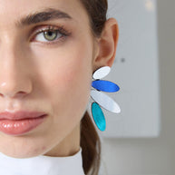 PENDIENTES PETALS LARGE AZUL