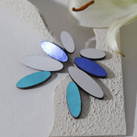 PENDIENTES PETALS LARGE AZUL