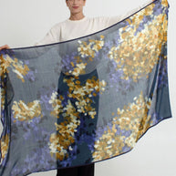 SQUARE SCARF 140x140 AQUA