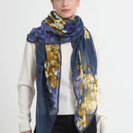 SQUARE SCARF 140x140 AQUA