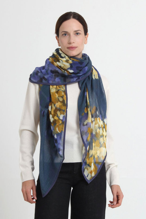 SQUARE SCARF 140x140 AQUA