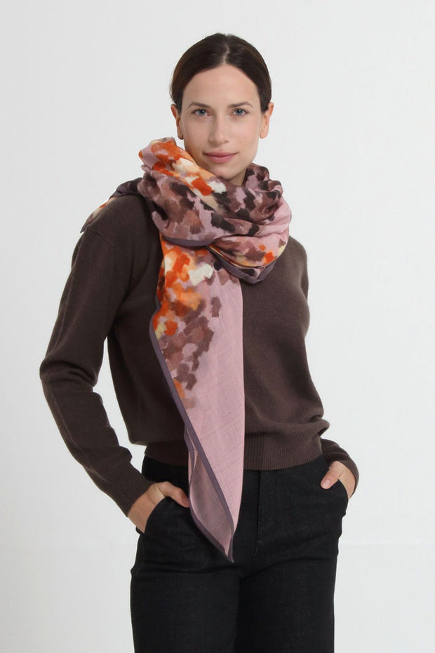 SQUARE SCARF 140x140 AQUA
