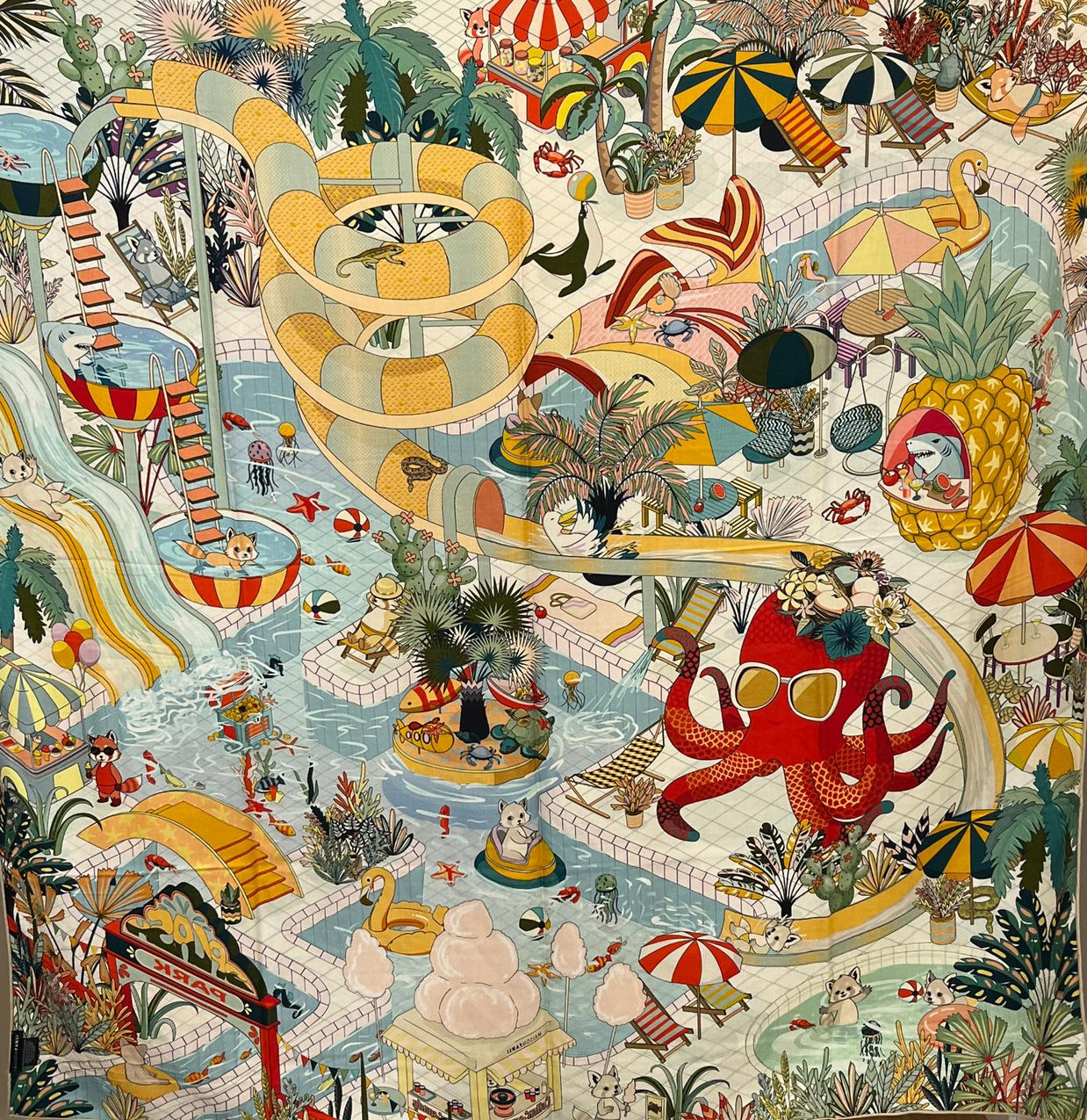 PAÑUELO CUADRADO 140x140 AQUA