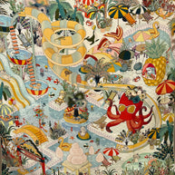PAÑUELO CUADRADO 140x140 AQUA