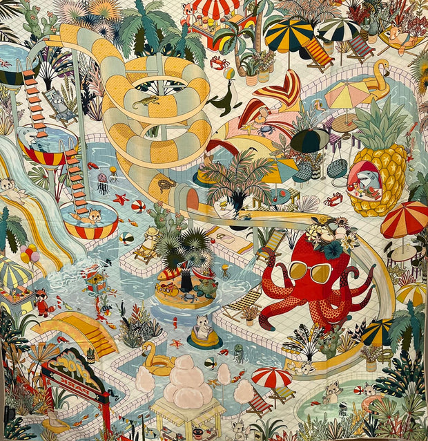 PAÑUELO CUADRADO 140x140 AQUA