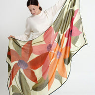 SQUARE SCARF 140x140 AQUA