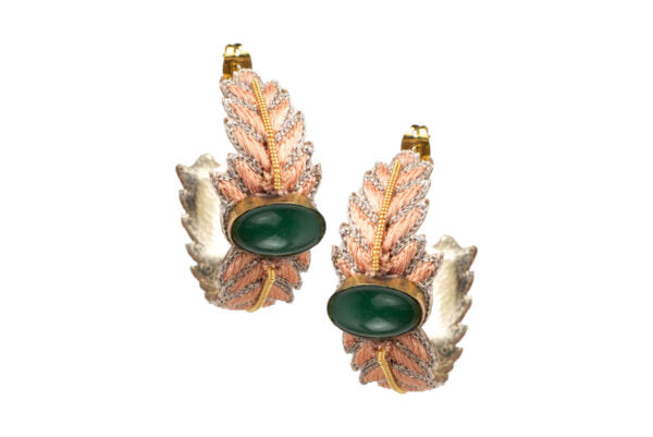 PENDIENTES BORDADOS LOLLY PEACH