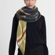 SQUARE SCARF 140x140 AQUA