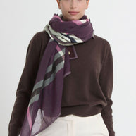 SQUARE SCARF 140x140 AQUA