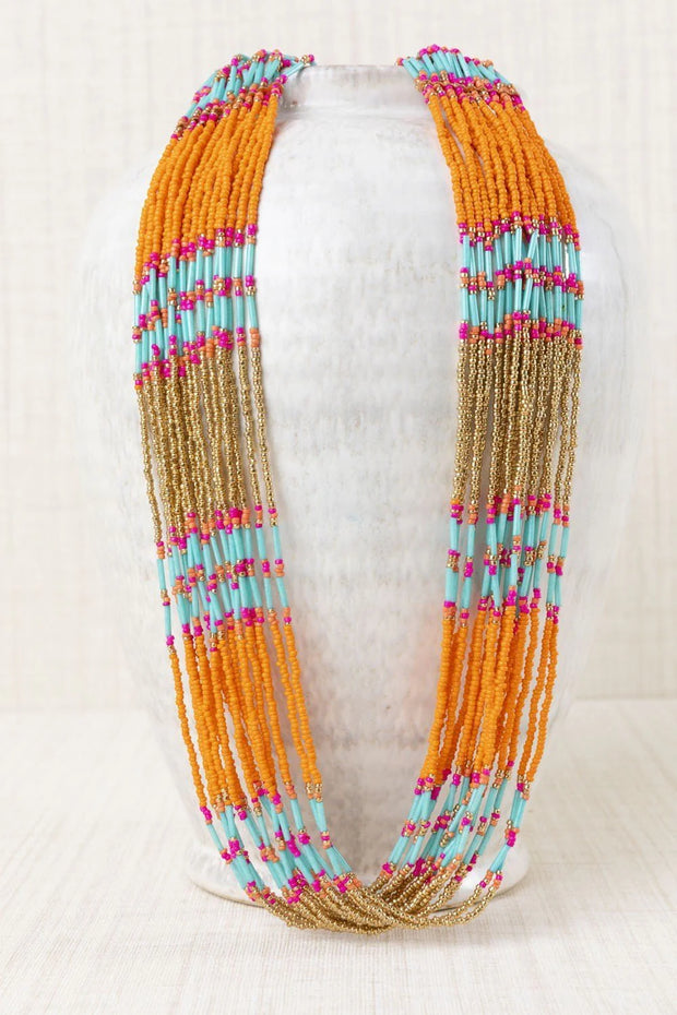 COLLAR MULTIVUELTA NARANJA