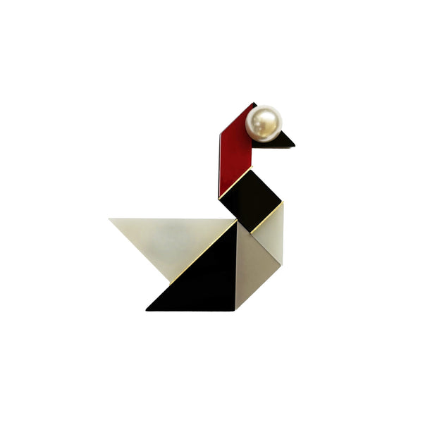 BROOCH PIN SWAN