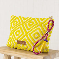BOLSO CARTERA DE MANO AMARILLO