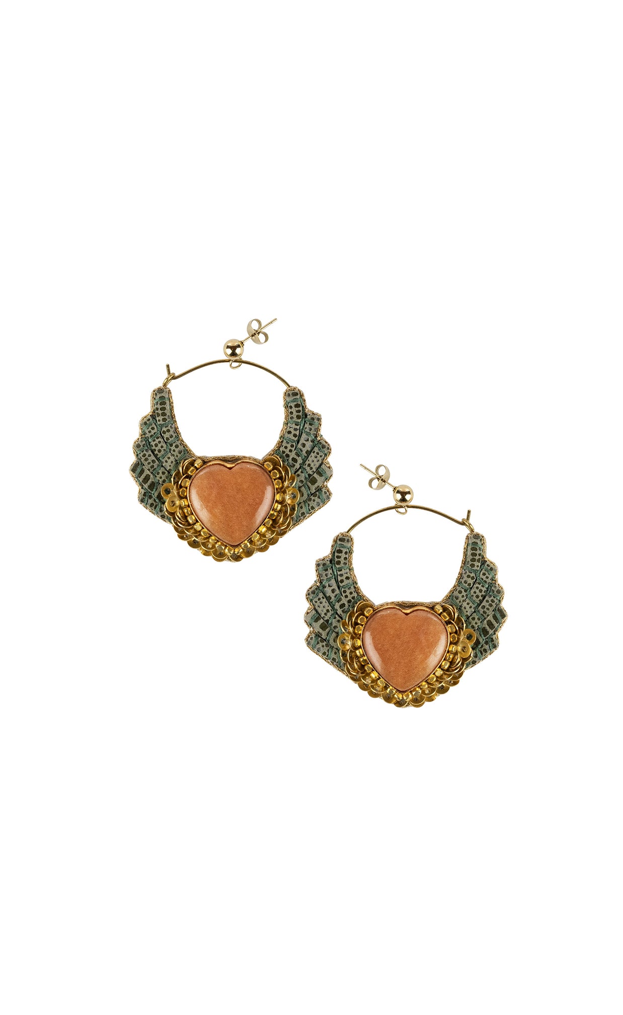 PENDIENTES ANGEL COLOMBE VERDE