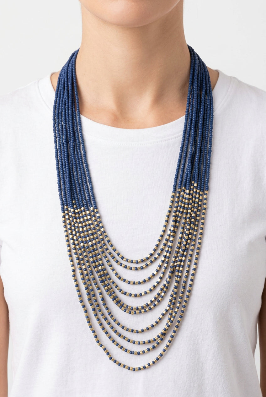 ORANGE MULTI-STRAND NECKLACE