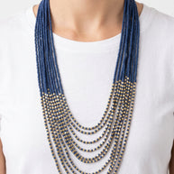 ORANGE MULTI-STRAND NECKLACE