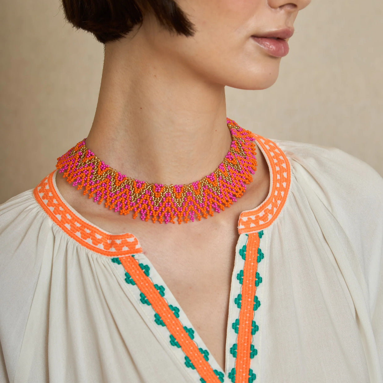 CHOKER  NARANJA
