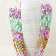 COLLAR MULTIVUELTA MALVA
