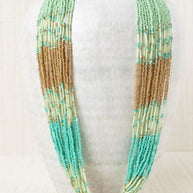 GREEN MULTI-STRAND NECKLACE