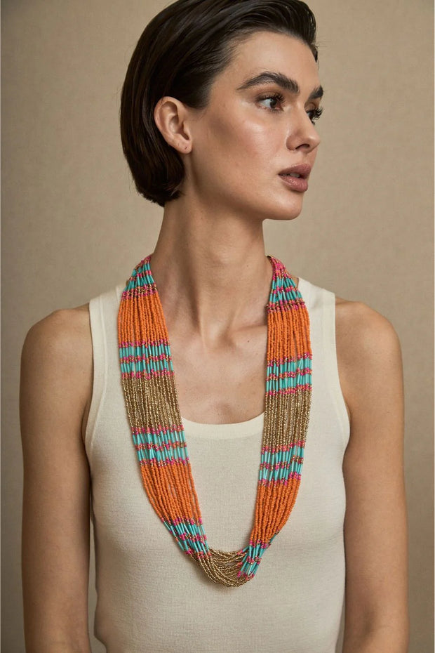 COLLAR MULTIVUELTA NARANJA