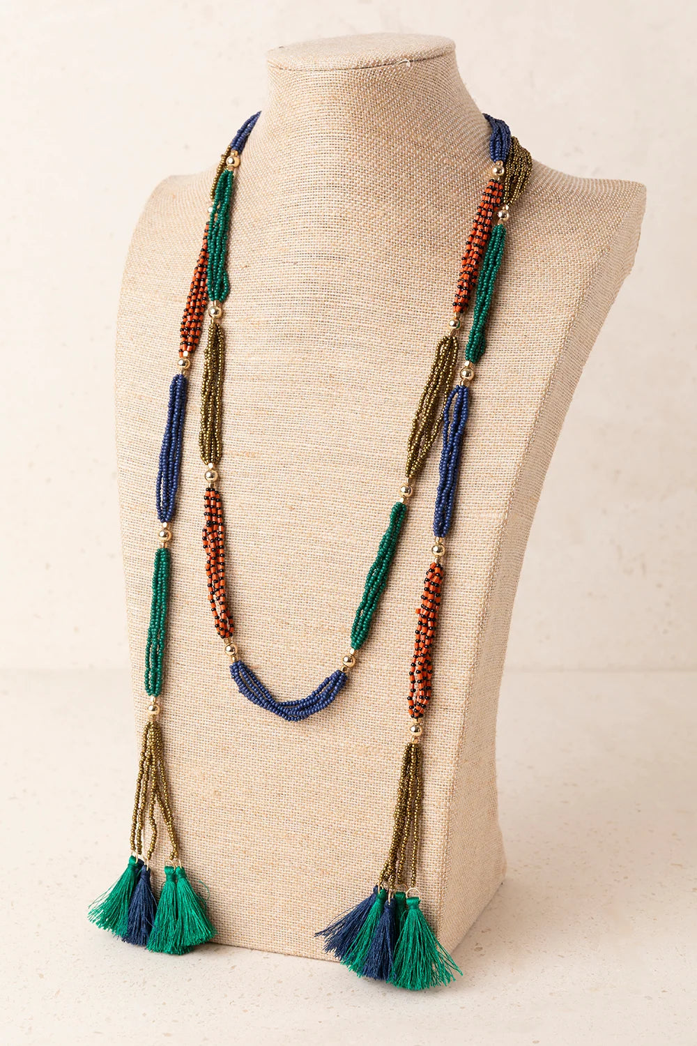 ORANGE MULTI-STRAND NECKLACE