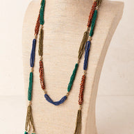 ORANGE MULTI-STRAND NECKLACE
