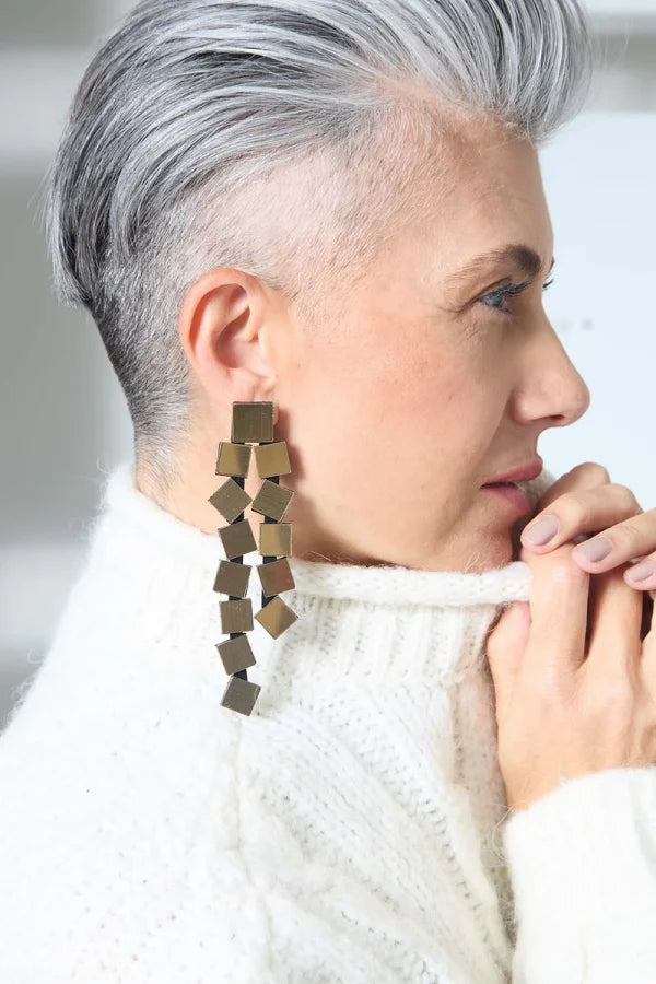 PENDIENTES BAUHAUS SQUARE LONG