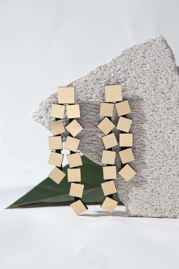 PENDIENTES BAUHAUS SQUARE LONG