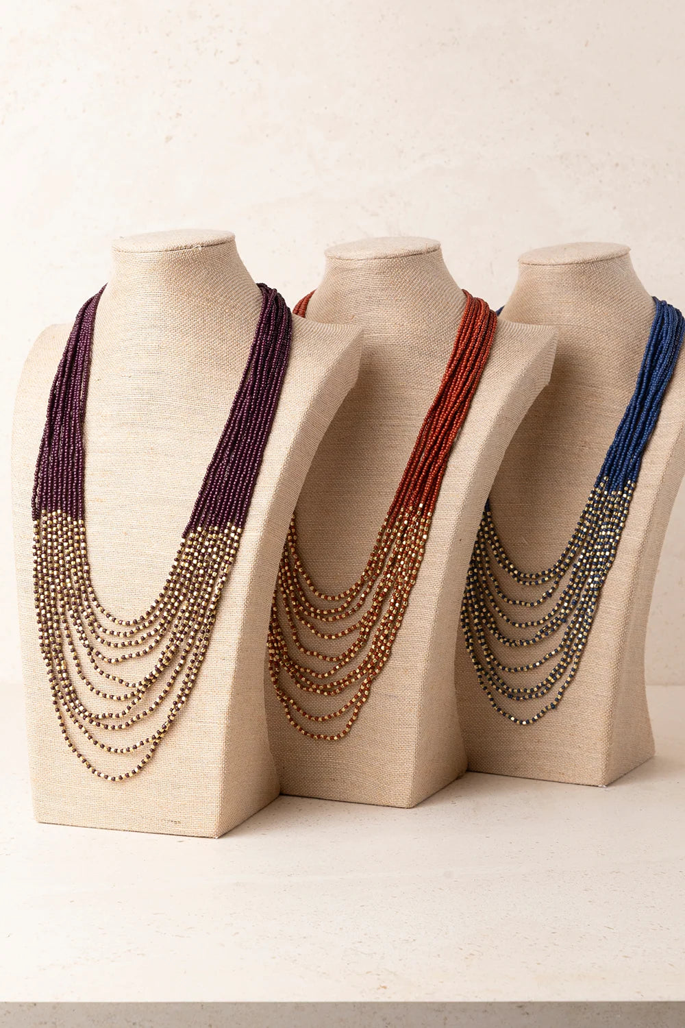 ORANGE MULTI-STRAND NECKLACE