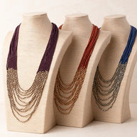 ORANGE MULTI-STRAND NECKLACE