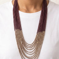 ORANGE MULTI-STRAND NECKLACE