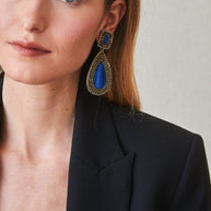 EMBROIDERED THREAD EARRINGS