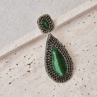 EMBROIDERED THREAD EARRINGS