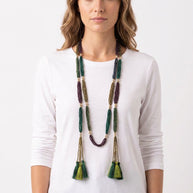 ORANGE MULTI-STRAND NECKLACE