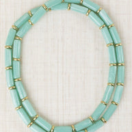 COLLAR LARGO TUBULAR RESINA TURQUESA