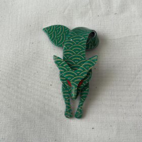 FOX VERDE CON GEOMETRÍA DORADA