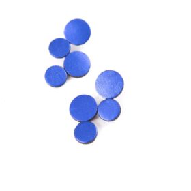 PENDIENTES ABSTRACTION SMALL LEATHER BLUE