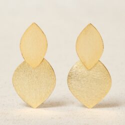 PENDIENTES DOBLE GEOMETRÍA  LATÓN.